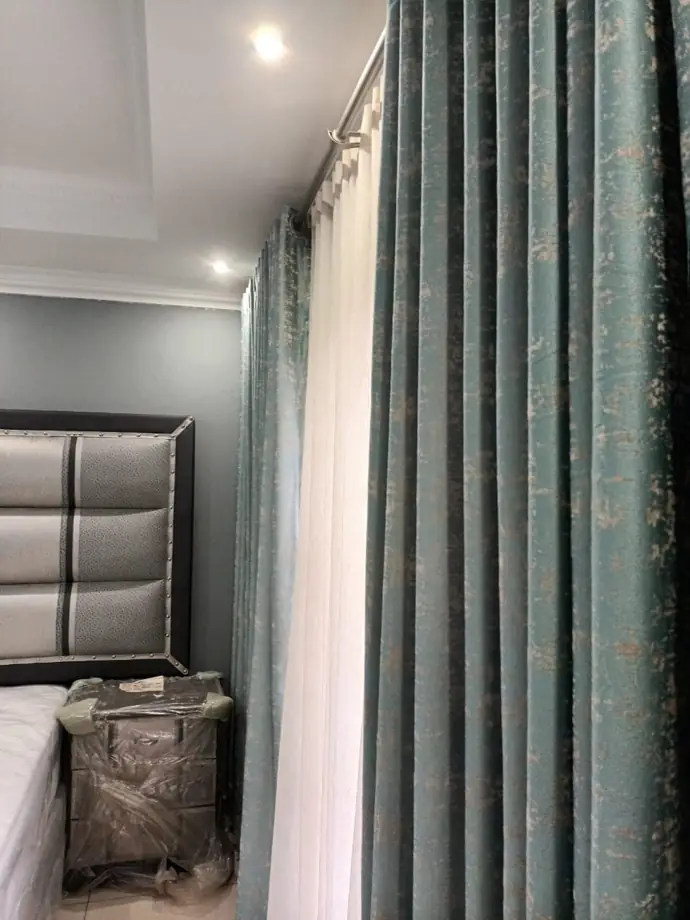 Bespoke wave-fold curtains by Charies Curtains
